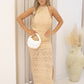 NEW ASHLEY CROCHET MAXI DRESS (TAUPE)