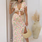 NEW HILARY TWO PIECE SKIRT SET (YELLOW FLORAL)