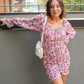 NEW ARMANA FLORAL MINI DRESS (PINK)