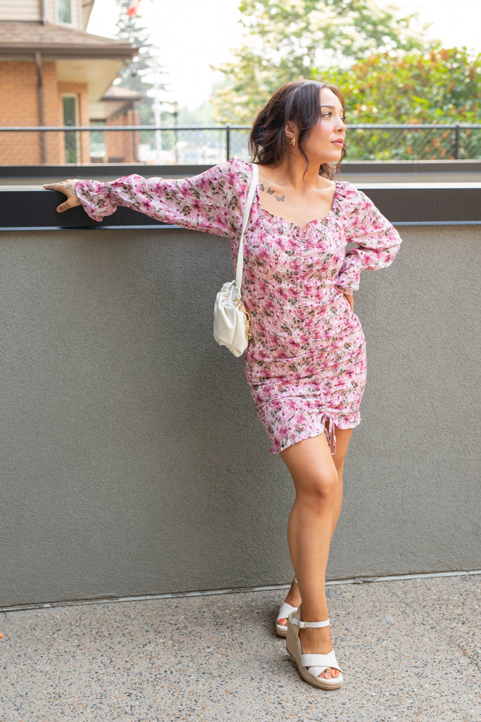 NEW ARMANA FLORAL MINI DRESS (PINK)