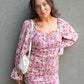 NEW ARMANA FLORAL MINI DRESS (PINK)