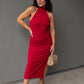 NEW CARMAN RIBBED BODYCON (RED)