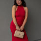 NEW CARMAN RIBBED BODYCON (RED)