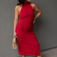 NEW CARMAN RIBBED BODYCON (RED)