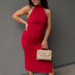 NEW CARMAN RIBBED BODYCON (RED)