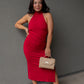 NEW CARMAN RIBBED BODYCON (RED)