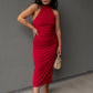 NEW CARMAN RIBBED BODYCON (RED)