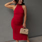 NEW CARMAN RIBBED BODYCON (RED)