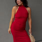 NEW CARMAN RIBBED BODYCON (RED)