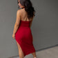 NEW CARMAN RIBBED BODYCON (RED)