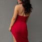 NEW CARMAN RIBBED BODYCON (RED)