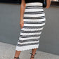 NEW GABRIELLA STRIPED KNIT MIDI DRESS