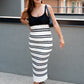 NEW GABRIELLA STRIPED KNIT MIDI DRESS