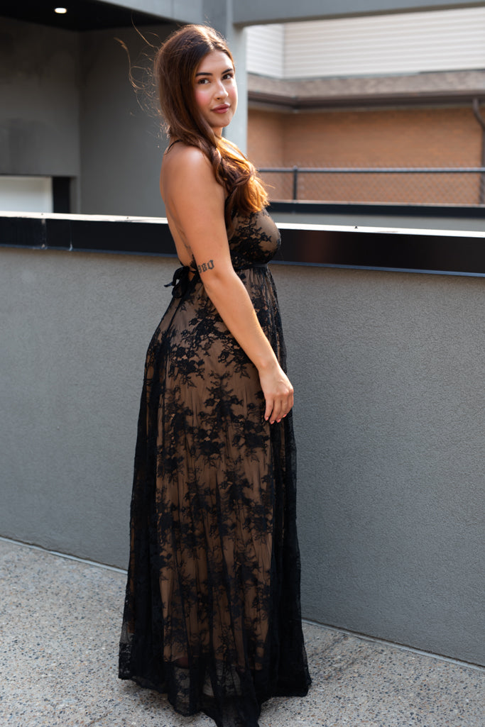 NEW MAEVE LACE MAXI DRESS (BLACK)