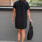 NEW AUTUMN MINI BABY DOLL DRESS  | BLACK