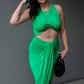 NEW VENETIAN TWIST MIDI DRESS (KELLY GREEN)