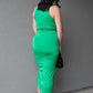 NEW VENETIAN TWIST MIDI DRESS (KELLY GREEN)