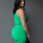 NEW VENETIAN TWIST MIDI DRESS (KELLY GREEN)