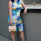 NEW ASHANTI MIDI DRESS (BLUE FLORAL)