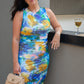 NEW ASHANTI MIDI DRESS (BLUE FLORAL)