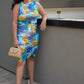 NEW ASHANTI MIDI DRESS (BLUE FLORAL)