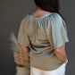 NEW SERINAH SATIN BLOUSE (SAGE)