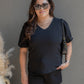 NEW GEMMA PUFF SLEEVE TOP (BLACK)