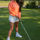 NEW VELENZIA GOLF CLUB QUARTER ZIP SWEATER (CORAL)