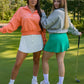 NEW VELENZIA GOLF CLUB QUARTER ZIP SWEATER (CORAL)