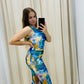 NEW ASHANTI MIDI DRESS (BLUE FLORAL)