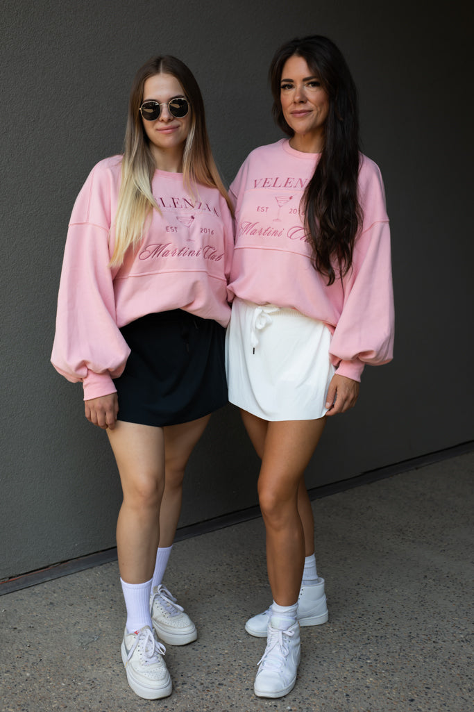 NEW VELENZIA MARTINI CLUB SWEATSHIRT (PINK)