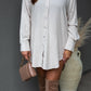 NEW MERCEDES TUNIC BUTTON UP SHIRT (NATURAL)