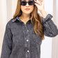 NEW MELODY DENIM SHIRT DRESS (WASHED BLACK)