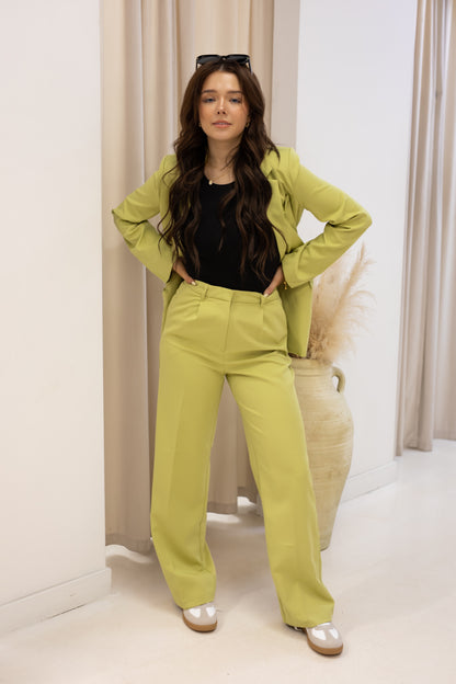 NEW HALLIE TROUSERS (LIME)