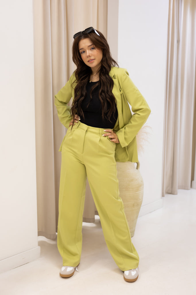 NEW HALLIE TROUSERS (LIME)