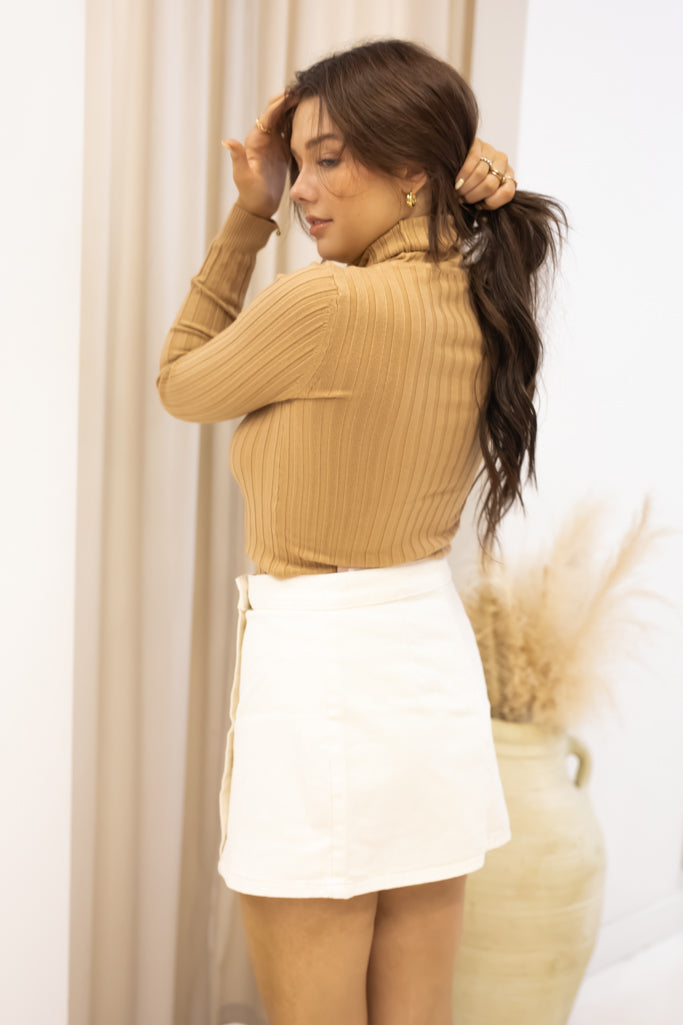 NEW BAYLA DENIM WRAP SKIRT (IVORY)