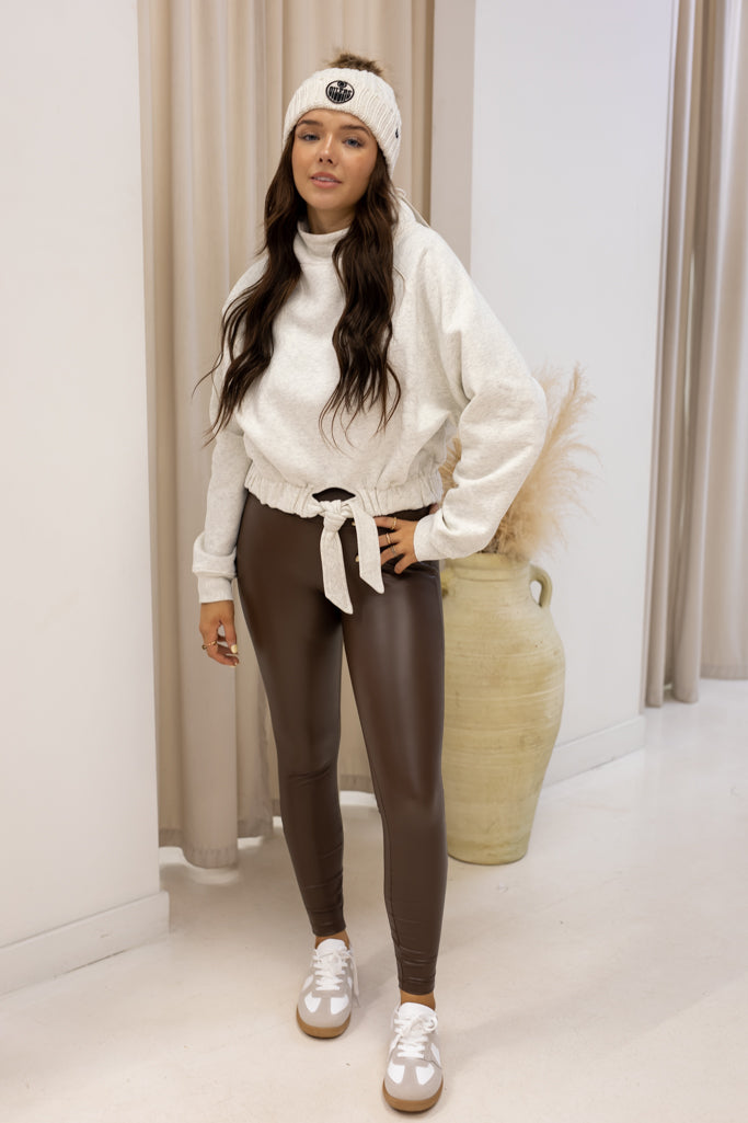 NEW DANA FX LEATHER LEGGING (BROWN)