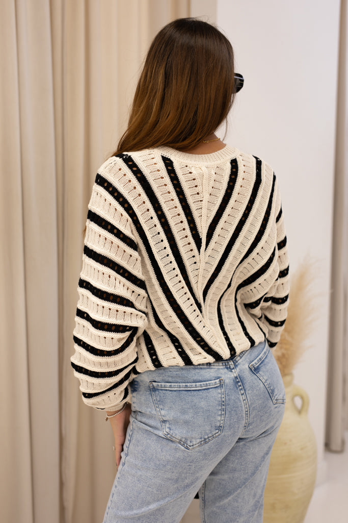 NEW FRANCESCA STRIPED SWEATER