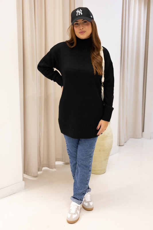 NEW APRIL MINI SWEATER DRESS (BLACK)