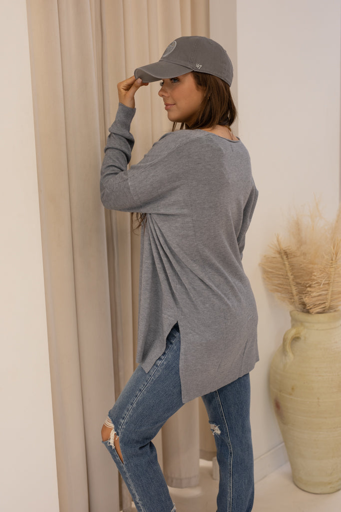 NEW AYLA SWEATER (GREY) | BEST SELLER