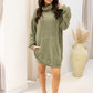 NEW AUDRINA MINI SWEATER DRESS (OLIVE)