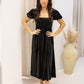 NEW XANDRA VELVET MIDI DRESS (BLACK)