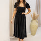 NEW XANDRA VELVET MIDI DRESS (BLACK)