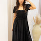 NEW XANDRA VELVET MIDI DRESS (BLACK)