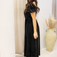 NEW XANDRA VELVET MIDI DRESS (BLACK)