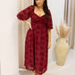 NEW BRANDI VELVET MIDI DRESS (BURGUNDY)