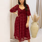 NEW BRANDI VELVET MIDI DRESS (BURGUNDY)