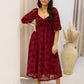 NEW BRANDI VELVET MIDI DRESS (BURGUNDY)