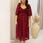 NEW BRANDI VELVET MIDI DRESS (BURGUNDY)