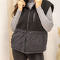 NEW AERO MIXED SHERPA PUFFER VEST (BLACK)